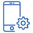 Blue smartphone icon