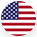 Round USA flag