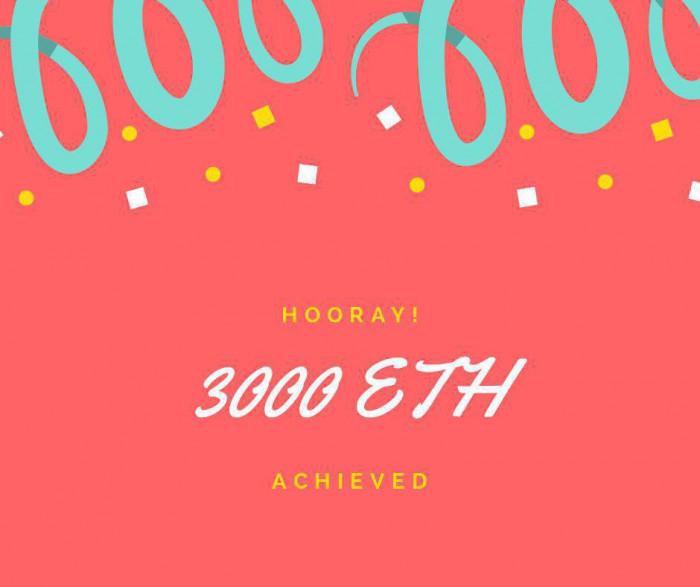 3000 eth is collected