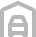 White car in garage icon